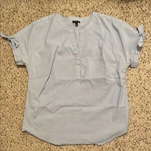 Talbots Light Blue Short Sleeve Blouse